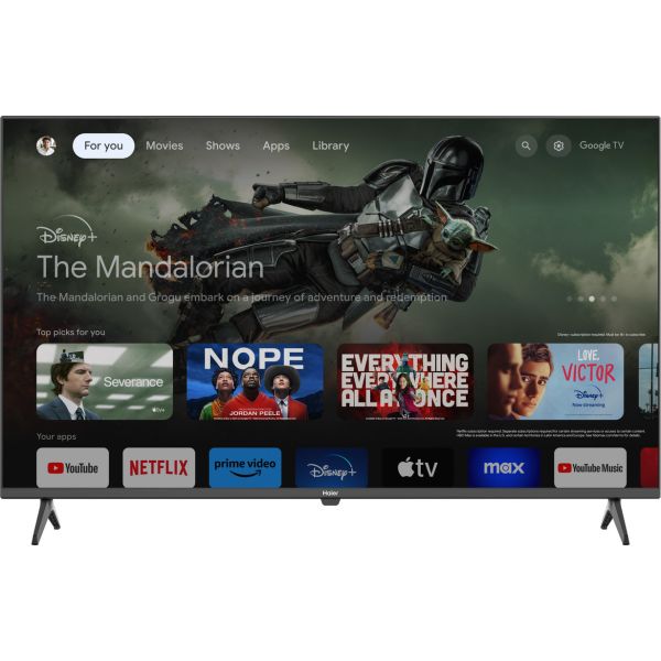 تلفزيون سمارت هاير، 43 بوصة، FHD، LED، ريسيفر داخلي، H43K80EF - اسود