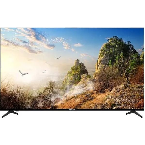 تلفزيون سمارت شارب، 55 بوصة، 4K، LED، بدون إطار، 4T-C55FJ16EX - اسود