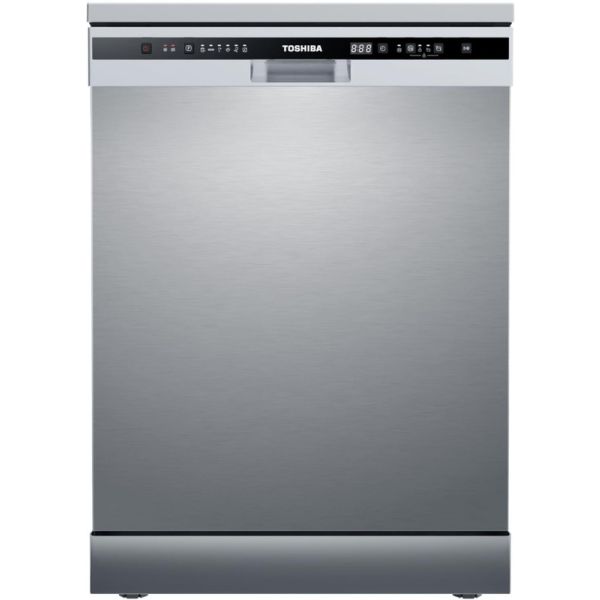 غسالة اطباق توشيبا، 13 فرد، 6 برامج، شاشة ديجيتال، DW-13F8AF(SS)-EG - فضى