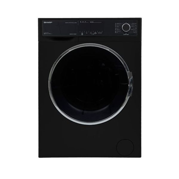 غساله فول اتوماتيك شارب ، تحميل امامى، 8 كيلو، 1400 لفة ، ES-FP814CXE-B - اسود