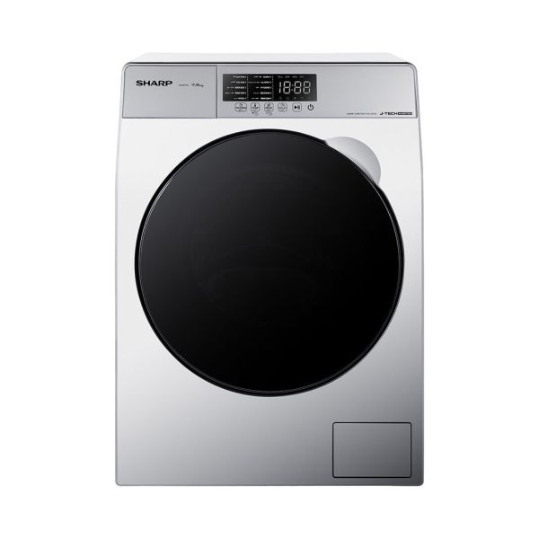 غسالة شارب  K-Pro Series  فول اتوماتيك، تحميل امامى، سعة 7.5 كجم، 1200 لفة، تقنية البخار و الانفرتر، ES-FE752KLE-W - رمادي