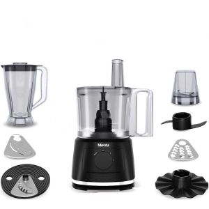 Mienta Mill FP141535A Food Processor, 28 Functions with Attachments, 1000 Watt - Black