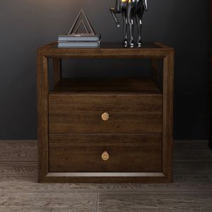 Counter Wood Modern Commode,50x50x40 cm -Dark wooden