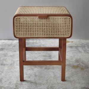 Counter Wood Modern Commode,50x45x45 cm -Dark wooden 