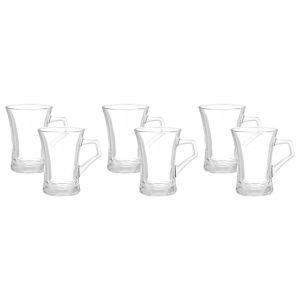 Pasabahce Tea Cup Set, 6 Pieces, 210 ml - Clear