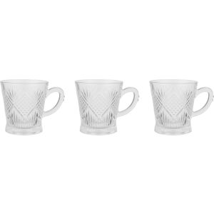 Galaxy Glass Glass Mug Set, 3 Pieces, 210 ml - Clear