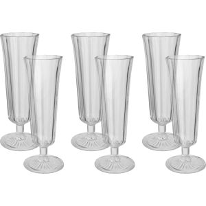 Glass Home Glass Glasses Set, 6 Pieces, 180 ml - Clear