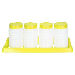 Winner Plast Plastic Spice Set, 400 ml, 4 Pieces with Stand
