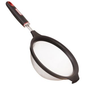 Neoflam Stainless steel strainer with handle, 37 cm - black