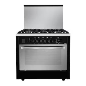 Fresh 21759 Gas Cooker, Professional, 5 Burners, 90x60 cm, Full Safety - Black