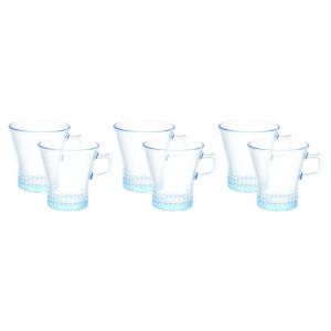 Pasabahce Glass Mug Set, 6 Pieces, 250 ml