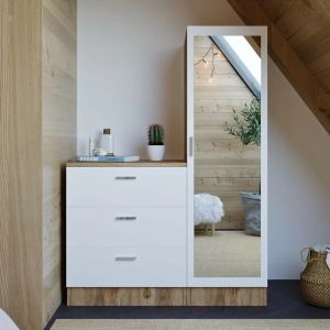 Dressing Table MDF Wood , 47 X 140 X 100 Cm - White