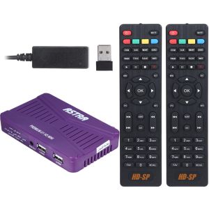 Astra Premium U1 Hd Mini Receiver, Hd, 2 Remote Controls - Purple