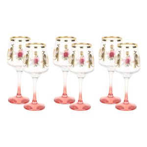 Segaey Glass Cups Set, 6 pieces, 295 ml - Multicolor