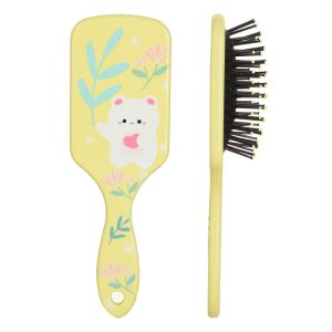 Rectangular Plastic Hair Brush, 5.8×18 cm - Yellow