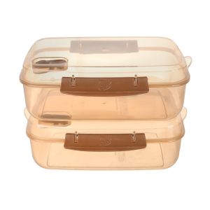 Max Plast Rectangular Refrigerator Box, 2 Pieces, 14×21 cm
