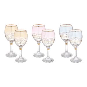 Bohemia Glasses Set, 270 ml, 6 Pieces - Multicolor