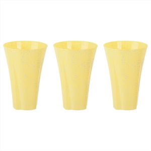 Sarina Glass Cup Set, 3 Pieces, 350 ml - Yellow