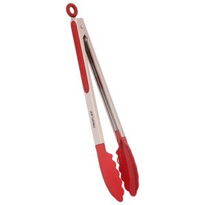 Neoflam Stainless Steel Food Tong, 35 cm - Silver Red