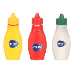 Max Plast Sauce Bottle Set, 3 Pieces - Multicolor