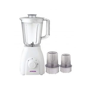 Arion 3 in 1 AR-606 Electric Blender, 600 Watt, 1.5 Liter, 2 Spice Grinders - White