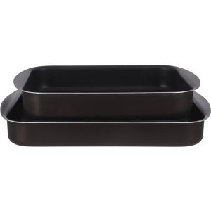 Tefal Teflon Oven Dish Set, 2 Pieces - Dark Brown