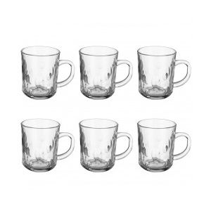 Blinkmax Mug Set, 6 Pieces, 230 ml - Clear