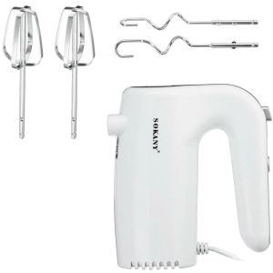 Sokany LH-956 Hand Mixer, 500 watt, 5 Speeds - White