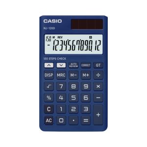 آلة حاسبة محمولة مكتبية كاسيو، NJ-120D-BU-W-DH-W - ازرق