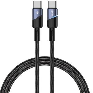Lanex Cable, Type C To Type C, 65W, 1M - Black