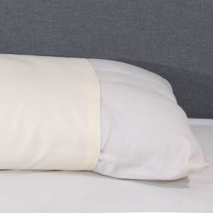 كيس مخدة سرير قطن محلة، 45×180 سم - بيج