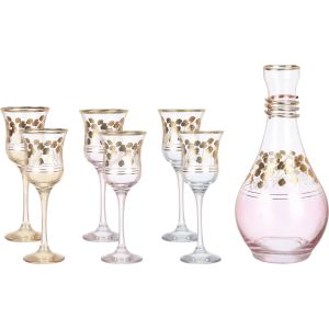 Bohemia Drinking Glass Set, 7 Pieces, 270 ml - Multicolor