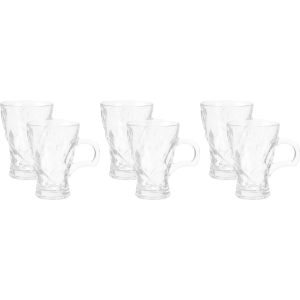 Blinkmax Glass Mug Set, 6 Pieces, 230 Ml - Clear