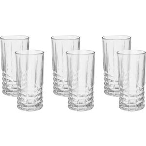 Blink Max Glass Cups Set, 6 Pieces, 440 ml - Clear