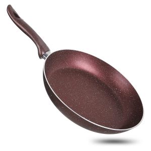 Nouval Plus Granite Frying Pan, Bakalite Handle, 30 cm - Dark Red