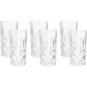 Blinkmax Glass Cups Set, 6 Pieces, 440 Ml - Clear