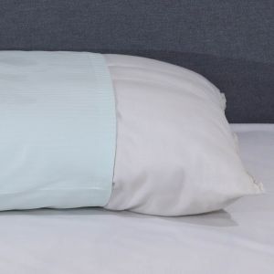 كيس مخدة سرير قطن محلة، 45×120 سم - اخضر فاتح