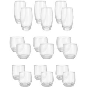 Pasabahce Glass Juice Set, 18 Pieces - Clear