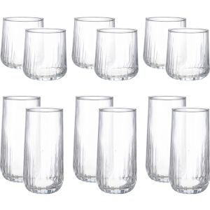 Pasabahce Glass Cup Set, 12 Pieces - Clear