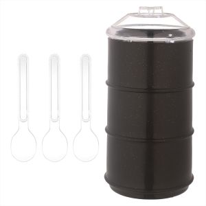 Elite Plastic Spice Set with Lid, 3 Pieces, 23×10 cm 