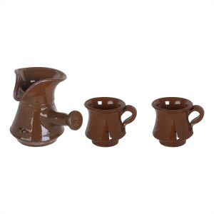 Pottery Coffee Pot Set, 3 Pieces