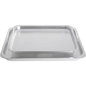 Nouval Aluminum Oven Tray Set, 2 Pieces - Silver