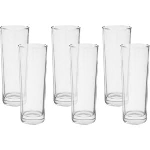 BlinkMax Glass Cups Set, 6 Pieces, 270 ml - Clear