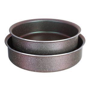 Trueval Teflon Oven Tray Set, 2 Pieces - Olive