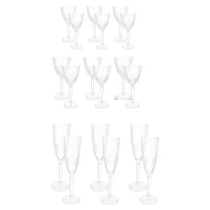 RCR Glasses Set, 18 Pieces - Clear