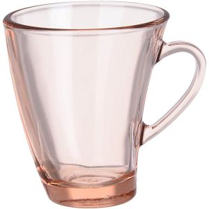 Pasabahce Glass Mug, 170 ml - Pink Clear
