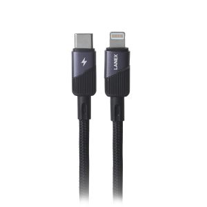 Lanex Type-C to Lightning cable, 1 Meter - Black