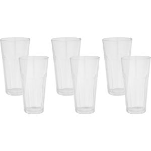 BlinkMax Glass Cups Set, 6 Pieces, 360 ml - Clear