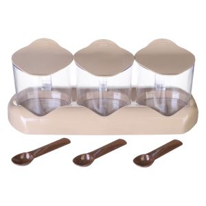 Max Blast Mug Shaped Spice Set, 3 Pieces, 3 Spoons,With Stand