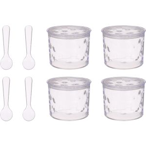 Lyth Plast Acrylic Spice Set, 4 Pieces, 750ml - Clear
